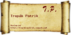 Trepák Patrik névjegykártya